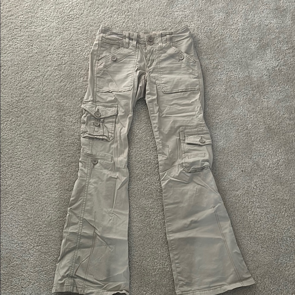 Women's Cargo Jeans - Gray